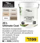Fired Earth Ultimate Coat-5Ltr