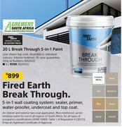Fired Earth Break Through 5-In-1 Paint-20Ltr