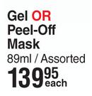 Freeman Gel Or Peel Off Mask Assorted-89ml Each