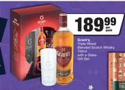 Grant's Triple Wood Blended Scotch Whisky 750ml With A Glass Gift Set-Per Pack