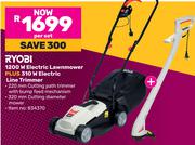 Ryobi 1200W Electric Lawnmower Plus 310W Electric Line Trimmer-Per Set