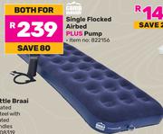 Camp Master Single Flocked Airbed Plus Pump-For Both