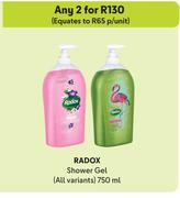 Radox Shower Grl (All Variants)-For Any 2 x 750ml