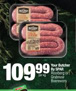 Your Butcher By Spar Rooiberg Or Grabouw Boerewors-Per Kg