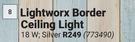 Lightworx Border Ceiling Light (Silver) 773490