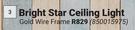 Bright Star Ceiling Light (Gold Wire) 850015975