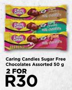 Caring Candies Sugar Free Chocolates Assorted-For 2 x 50g