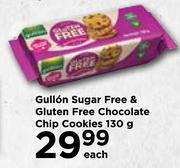 Gullon Sugar Free & Gluten Free Chocolate Chip Cookies-130g Each