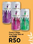 Footy's Sugar Free Soda-For 4 x 300ml