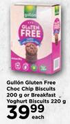 Gullon Gluten Free Choc Chip Biscuits 200g Or Breakfast Yoghurt Biscuits 220g-Each