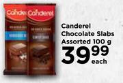 Canderel Chocolate Slabs Assorted-100g Each