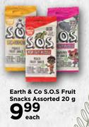 Earth & Co S.O.S Fruit Snacks Assorted-20g Each
