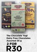 The Chocolate Yogi Dairy Free Chocolates Assorted-For 2 x 35g
