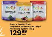 Footy's Passion Fruit, Raspberry, Strawberry Or Grape Flavouring System-450g Each