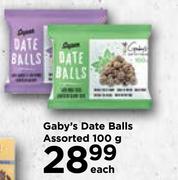 Gaby's Date Balls Assorted-100g Each
