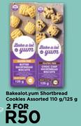 Bakealot Yum Shortbread Cookies Assorted-For 2 x 110g/125g