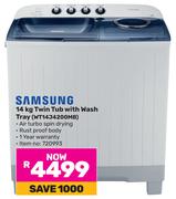 Samsung 14Kg Twin Tub With Wash Tray WT14J4200MB