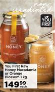 You First Raw Honey Macadamia Or Orange Blossom 1Kg- Each