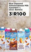 Blue Diamond Almond Breeze Milk Assorted (Excl. Barista)-For 3 x 1Ltr