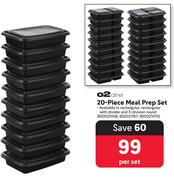 O2dine 20-Piece Meal Prep Set-Per Set