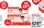 Huggies Jumbo Bale Gold Nappies-Per Pack