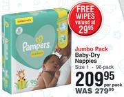 Pampers Jumbo Pack Baby-Dry Nappies-Per Pack