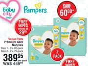 Pampers Value Pack Premium Care Nappies-Per Pack