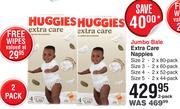Huggies Jumbo Bale Extra Care Nappies- 2 Pack