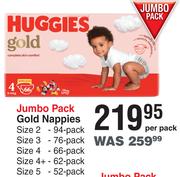 Huggies Jumbo Pack Gold Nappies-Per Pack