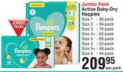 Pampers Jumbo Pack Active Baby-Dry Nappies-Per Pack