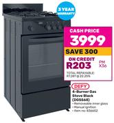 Defy 4-Burner Gas Stove (Black) DGS568