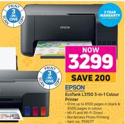 Epson Eco Tank L3150 3 In 1 Colour Printer