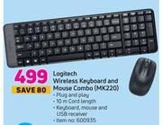 Logitech Wireless Keyboard & Mouse Combo MK220