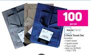 1Mainstays 3 Pack Towel Set-Per Set