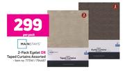 Mainstays 2 Pack Eyelet Or Taped Curtains Assorted-Per Pack