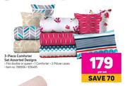 3 Piece Comforter Set (Assorted Designs)-Per Set
