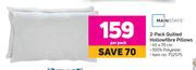 Mainstays 2 Pack Quilted Hollowfibre Pillows-Per Pack
