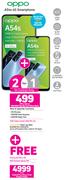 2 x Oppo A54s 4G Smartphone-On 1GB Red Top Up Core More Data + On Promo 65