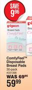 Pigeon Comfy Feel Disposable Breast Pads 30 Pack