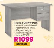 Pacific 2-Drawer Desk