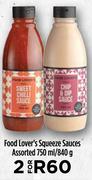 Food Lover's Squeeze Sauces Assorted-For 2 x 750ml/840g
