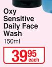 Oxy Sensitive Daily Face Wash-150ml Each