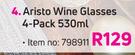 Aristo Wine Glasses 4 Pack (530ml)