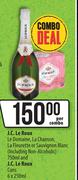 J.C.Le Roux Le Domaine,La Chanson,Le Fleurette Or Sauvignon Blanc 750ml & J.C.Le Roux Cans 6x250ml-P