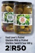 Food Lover's Pickled Gherkins Mild Or Pickled Gherkins Sweet & Sour-For 2 x 680g