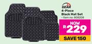 1st Gear 4-Piece Black Mat Set 808208