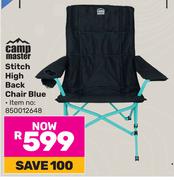 Camp Master Stitch High Back Chair (Blue) 850012648