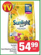 Sunlight 2 In 1 Hand Washing Powder (Selected)-3Kg Each