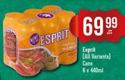 Esprit (All Variants) Cans-6X440ml Per Pack