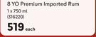 Bacardi 8 Yo Premium Imported Rum-750ml Each